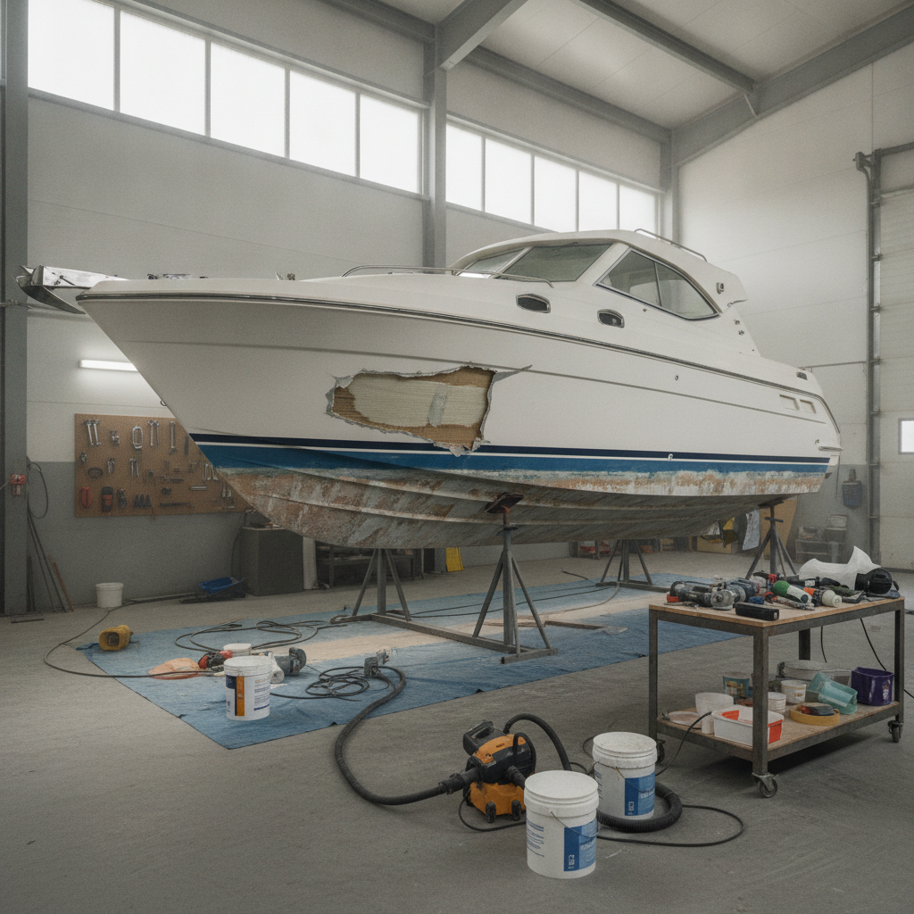 Fiberglass Boat Repair no people